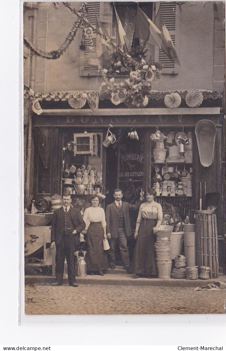 MARCIGNY : Carte Photo De La Plomberie BONNEFOY (photo TAILLANDIER) - Très Bon état - Autres & Non Classés