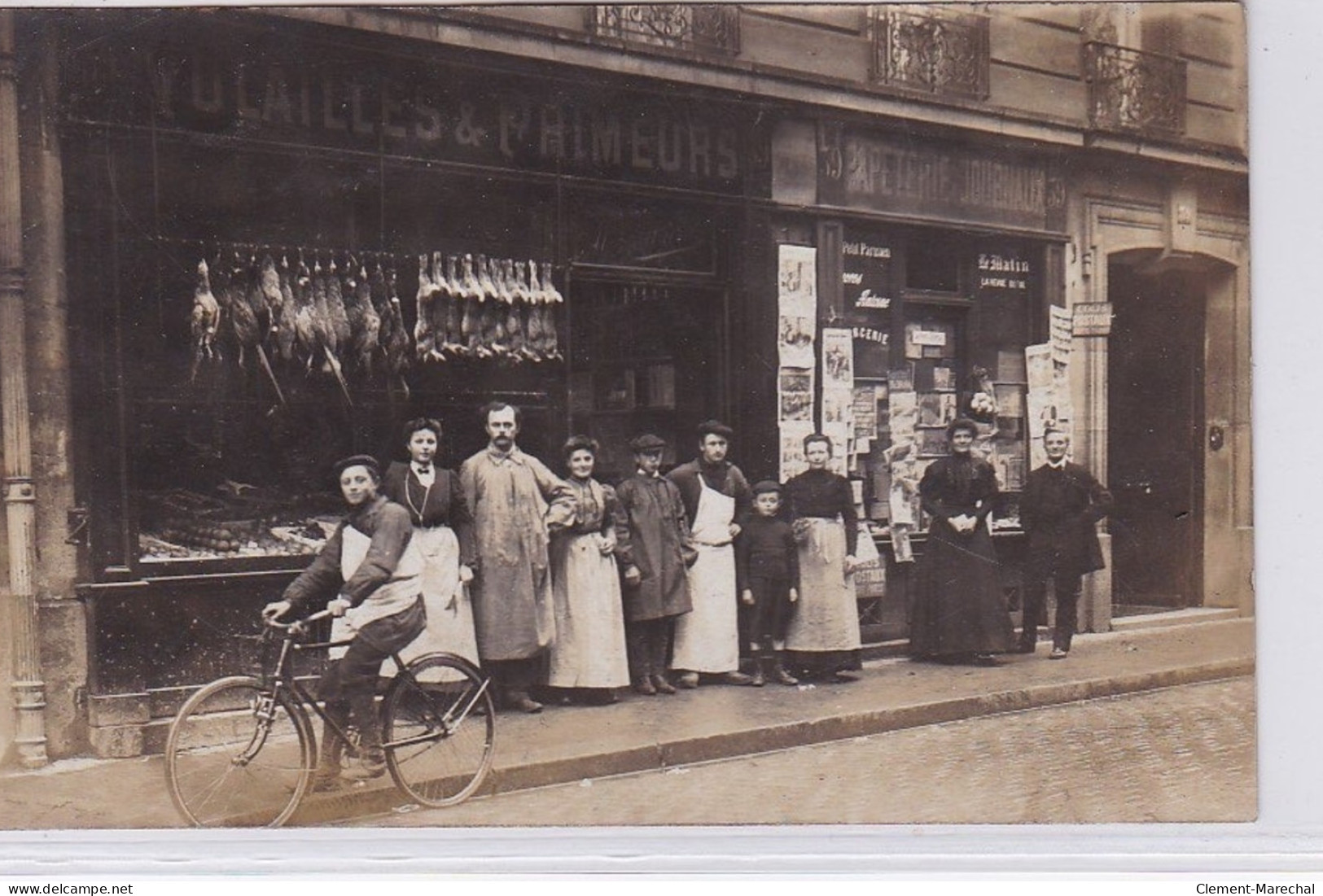 PARIS 17ème : Carte Photo D'un Boucher  Et De La Papeterie Au 39 Rue De Babylone - Très Bon état - Arrondissement: 07