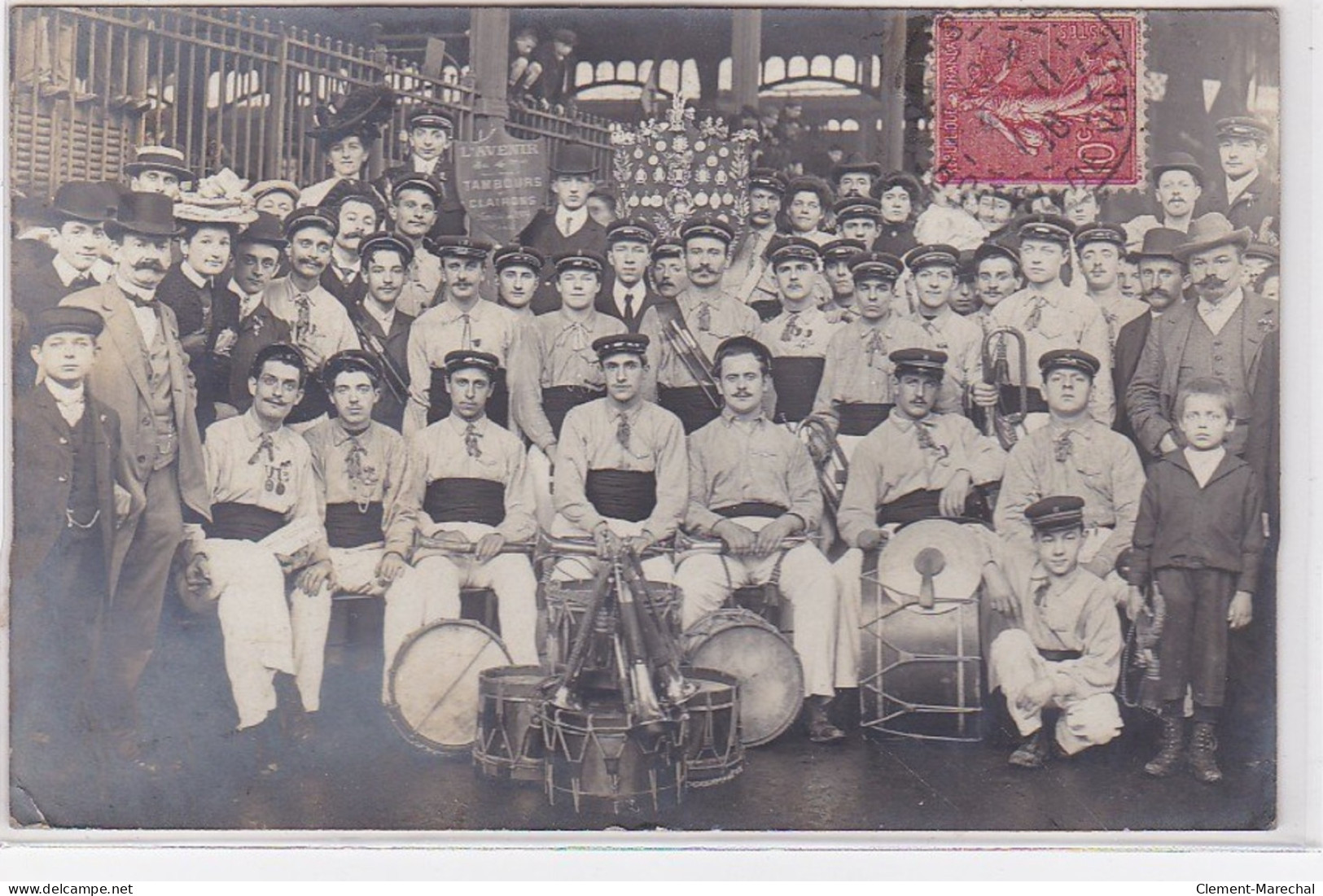 PARIS 4ème : Carte Photo De La Fanfare "l'Avenir" En 1906 - Très Bon état - Arrondissement: 04