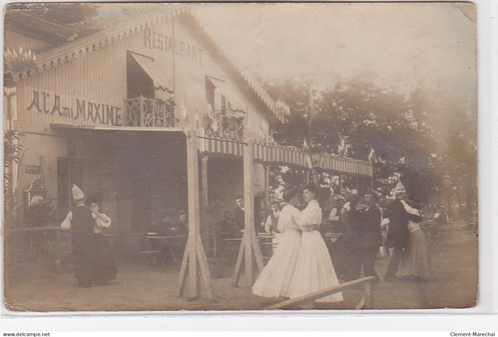 ROBINSON - MALABRY : Carte Photo Du Restaurant "a L'Ami Maxime" (guinguette) - Bon état - Andere & Zonder Classificatie