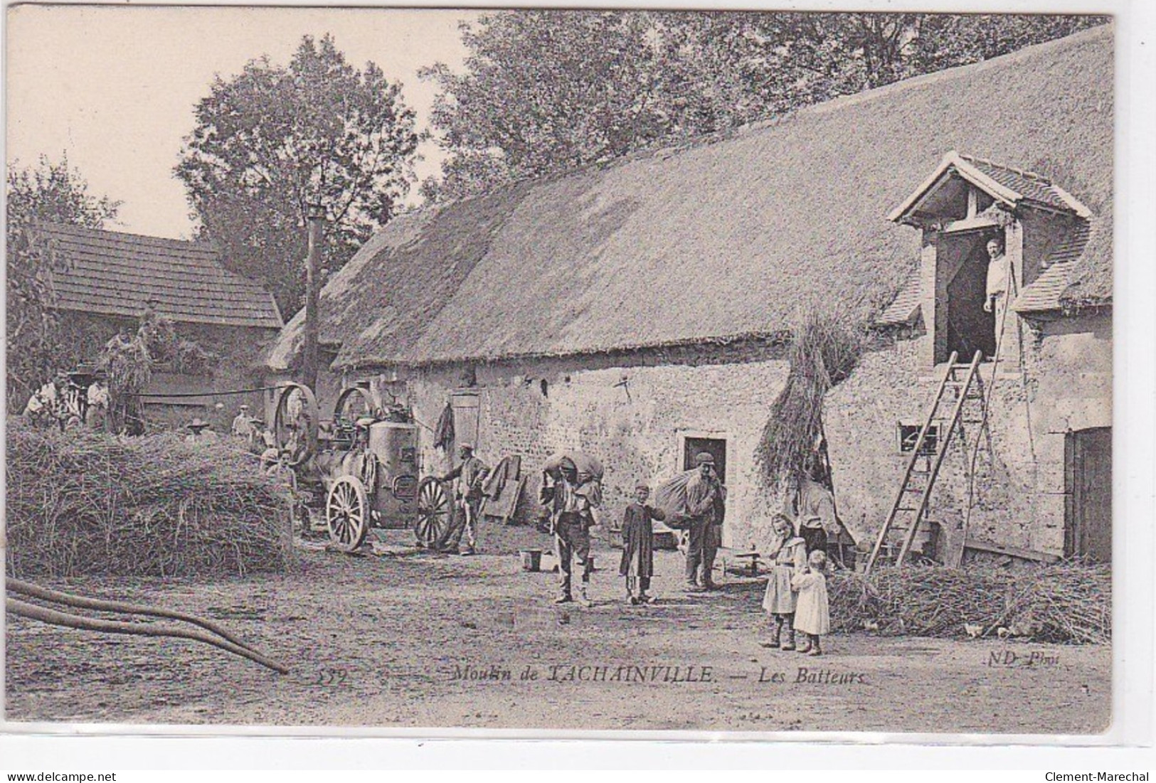 TACHAINVILLE : Les Batteurs Au Moulin (batteuse - Agriculture)- Très Bon état - Other & Unclassified