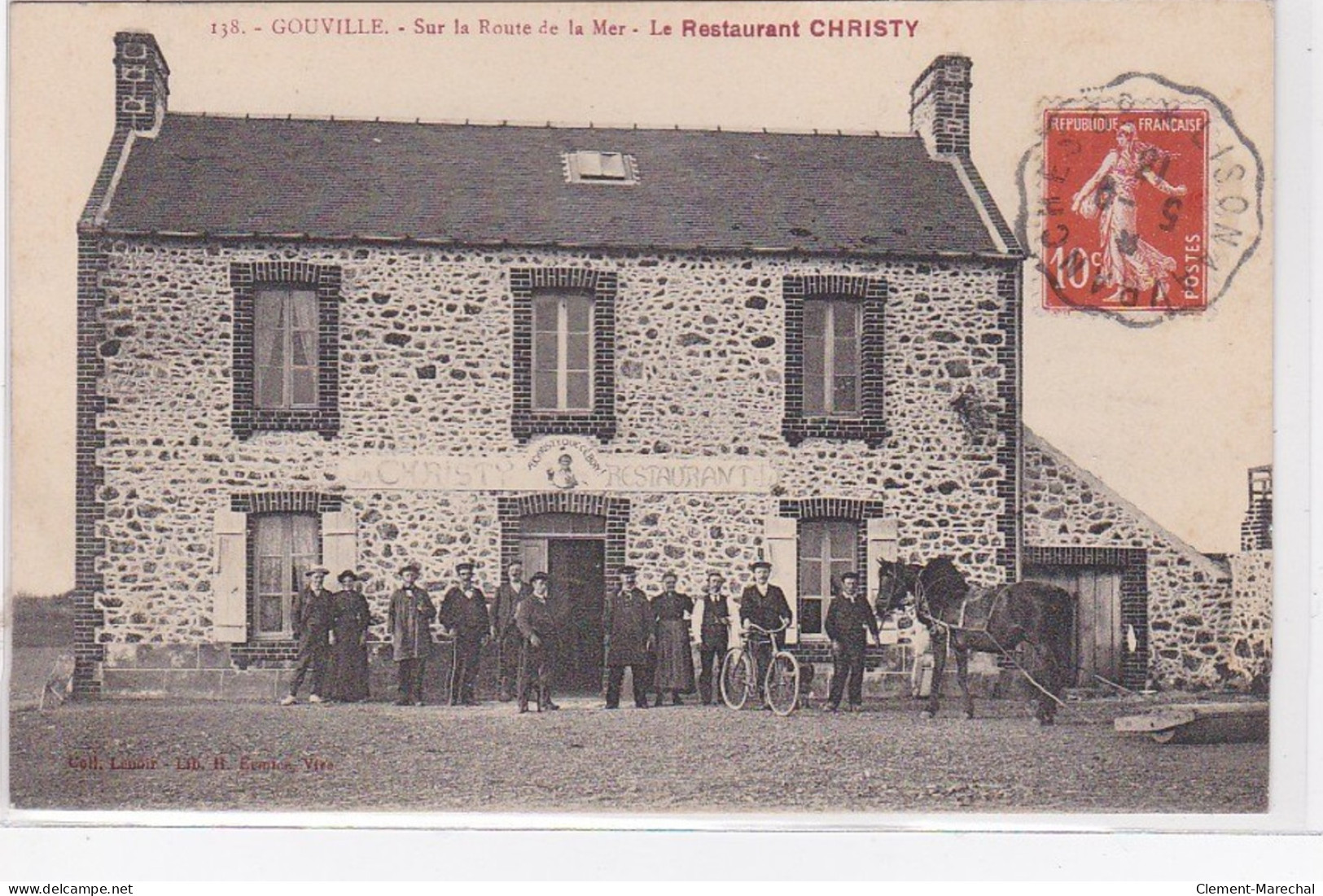 GOUVILLE : Le Restaurant CHRISTY - Sur La Route De La Mer - Très Bon état - Other & Unclassified