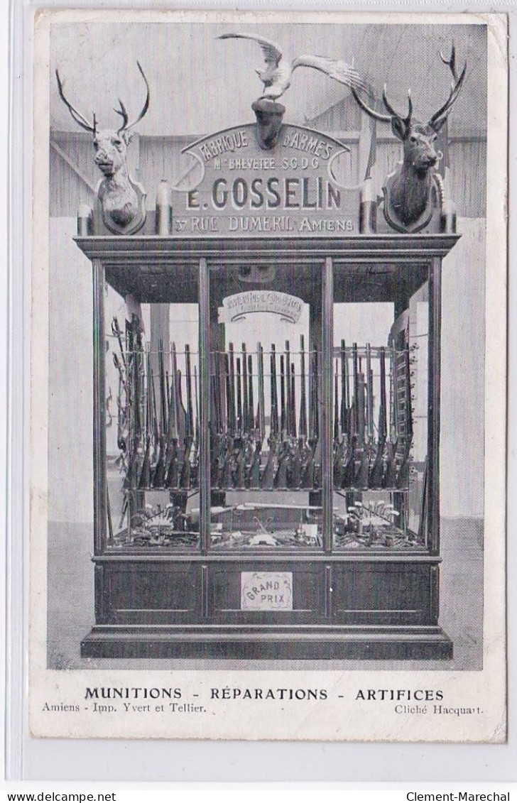AMIENS : Fabrique D'armes GOSSELIN (chasse) - Bon état (un Coin Plié) - Amiens