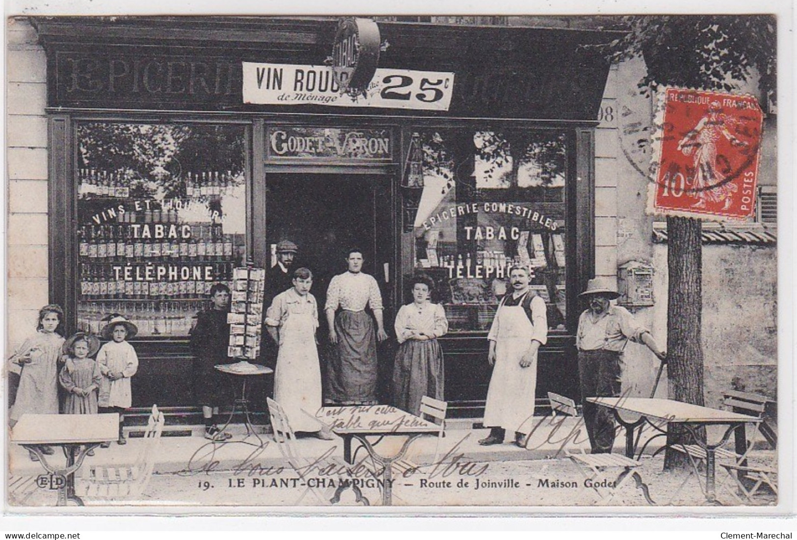 LE PLANT CHAMPIGNY : Route De Joinville - Maison GODET (épicerie - Vins - Cartes Postales) - Très Bon état - Sonstige & Ohne Zuordnung