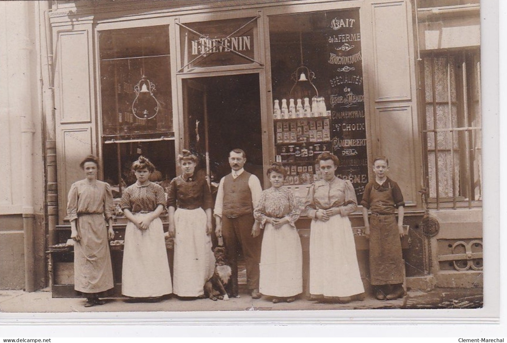 PARIS 9 ème : Carte Photo De L'épicerie THEVENIN (37 Rue Caumartin) - Bon état (un Coin Plié) - District 09