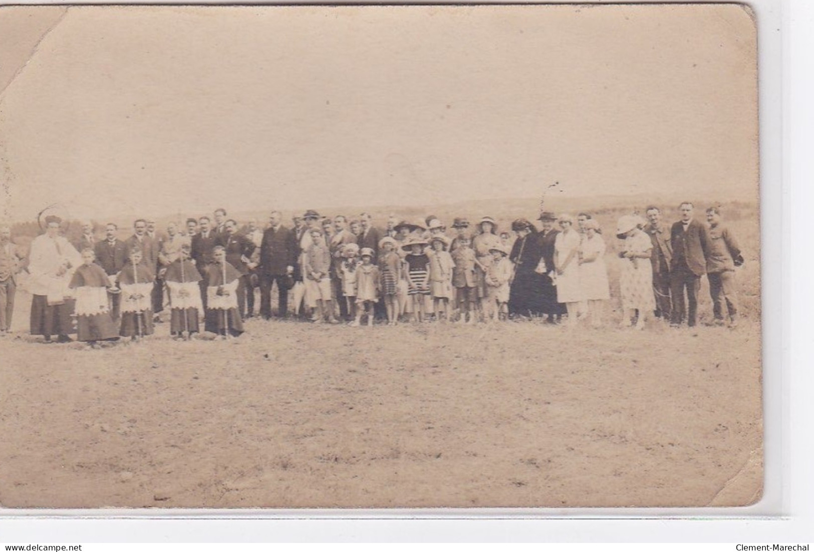 LA BAULE : Carte Photo Prise Lors De La Bénédiction Du Champ De Courses En 1921 - état - La Baule-Escoublac