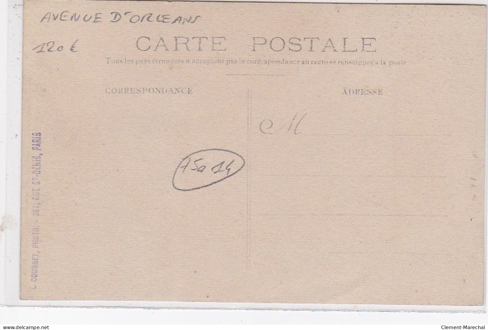 PARIS 14ème : Carte Photo De La Boucherie Charcuterie AUBERT (avenue D'Orleans) - Très Bon état - Arrondissement: 14