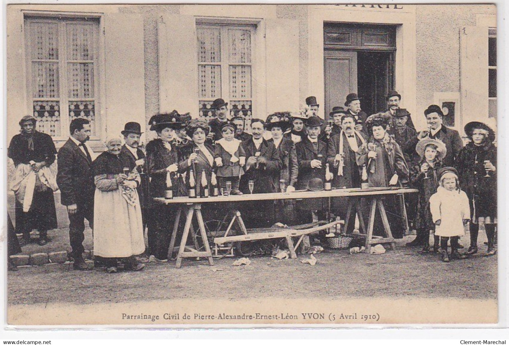 THOMERY : Parrainage Civil De Pierre Alexandre Ernest Léon YVON En 1910 - Très Bon état - Autres & Non Classés