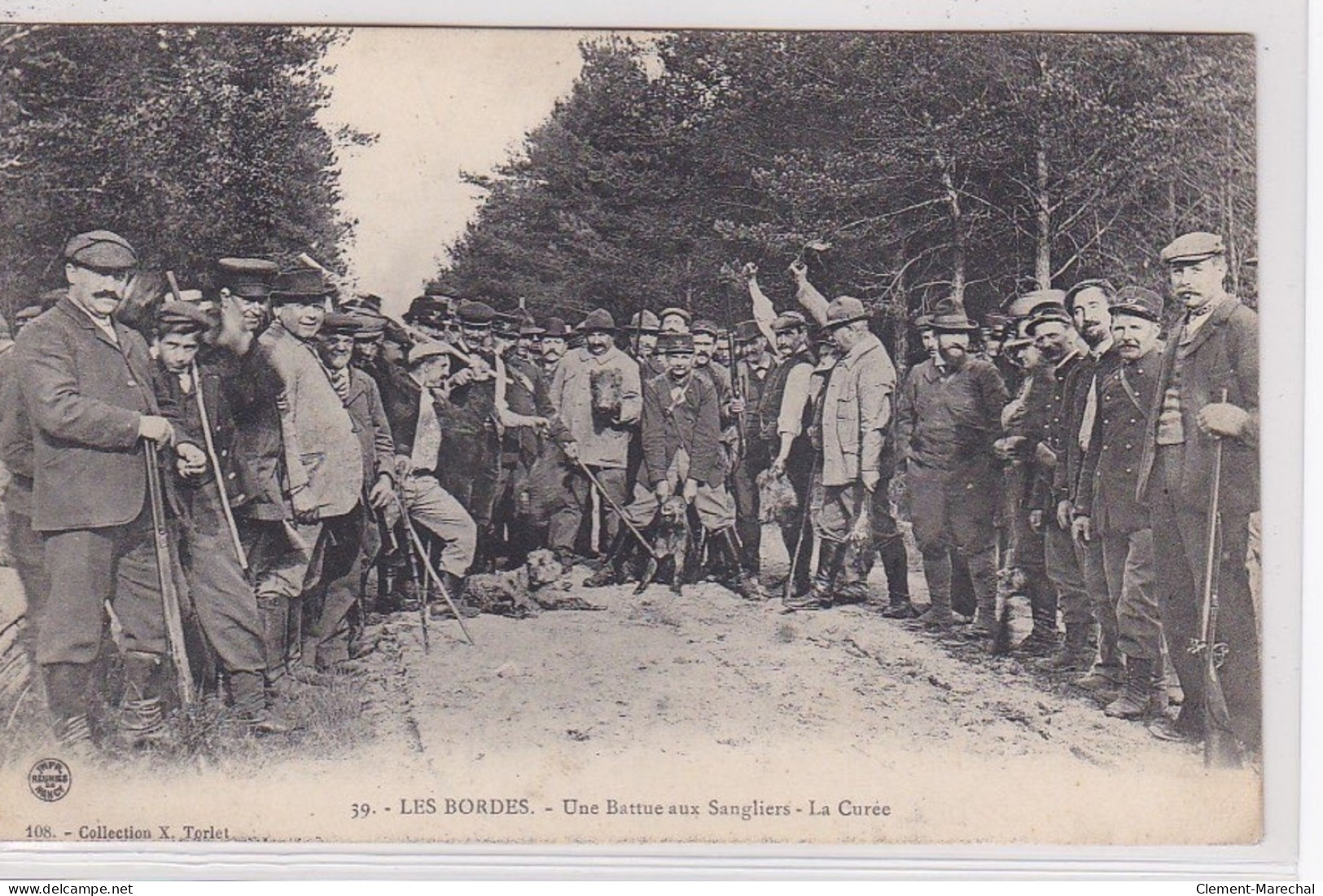 LES BORDES : Une Battue Aux Sangliers - La Curée (chasse) - Très Bon état - Andere & Zonder Classificatie