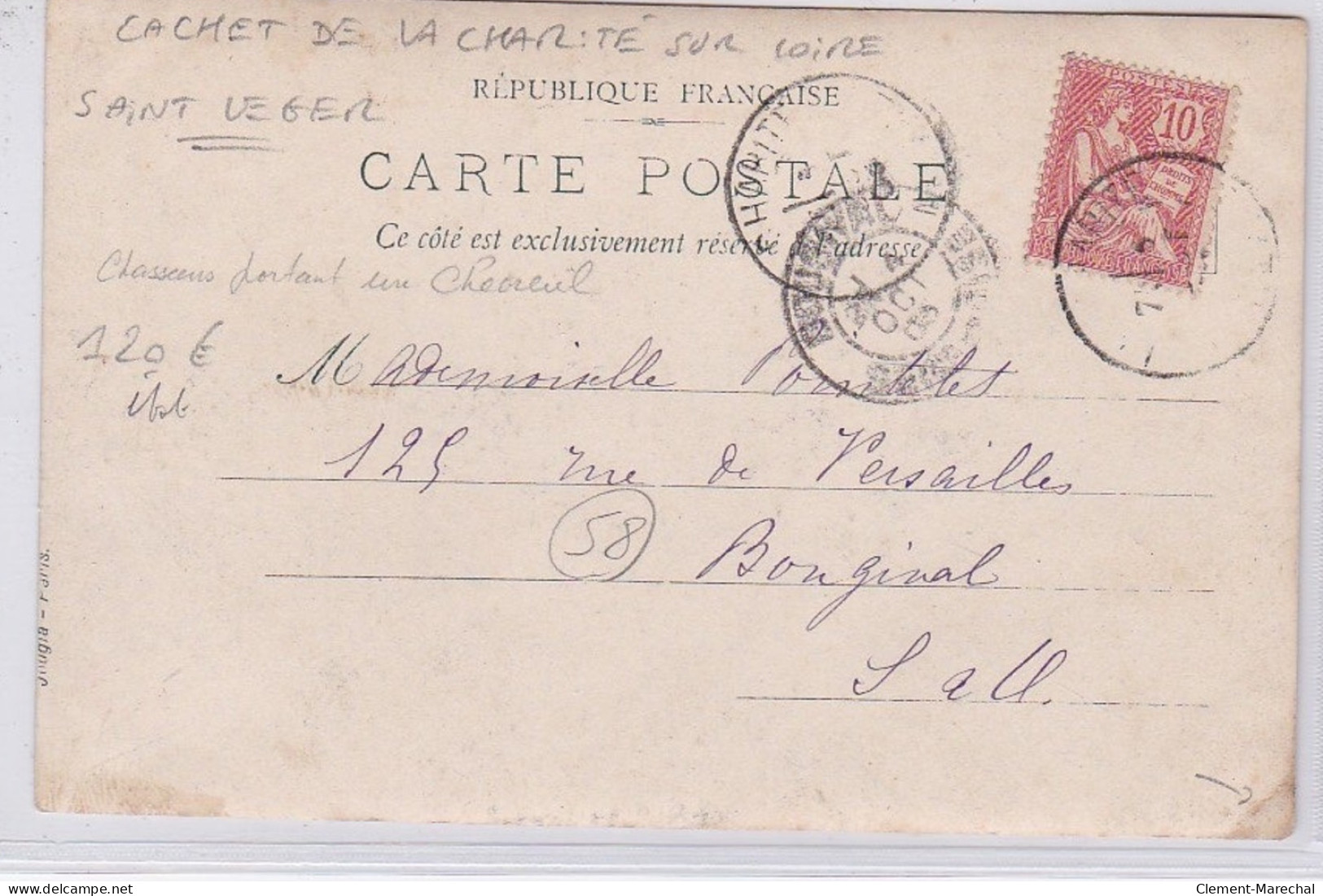 SAINT LEGER : Carte Photo D'un Retour De Chasse (cachet De LA CHARITE) - Bon état (un Coin Plié) - Autres & Non Classés