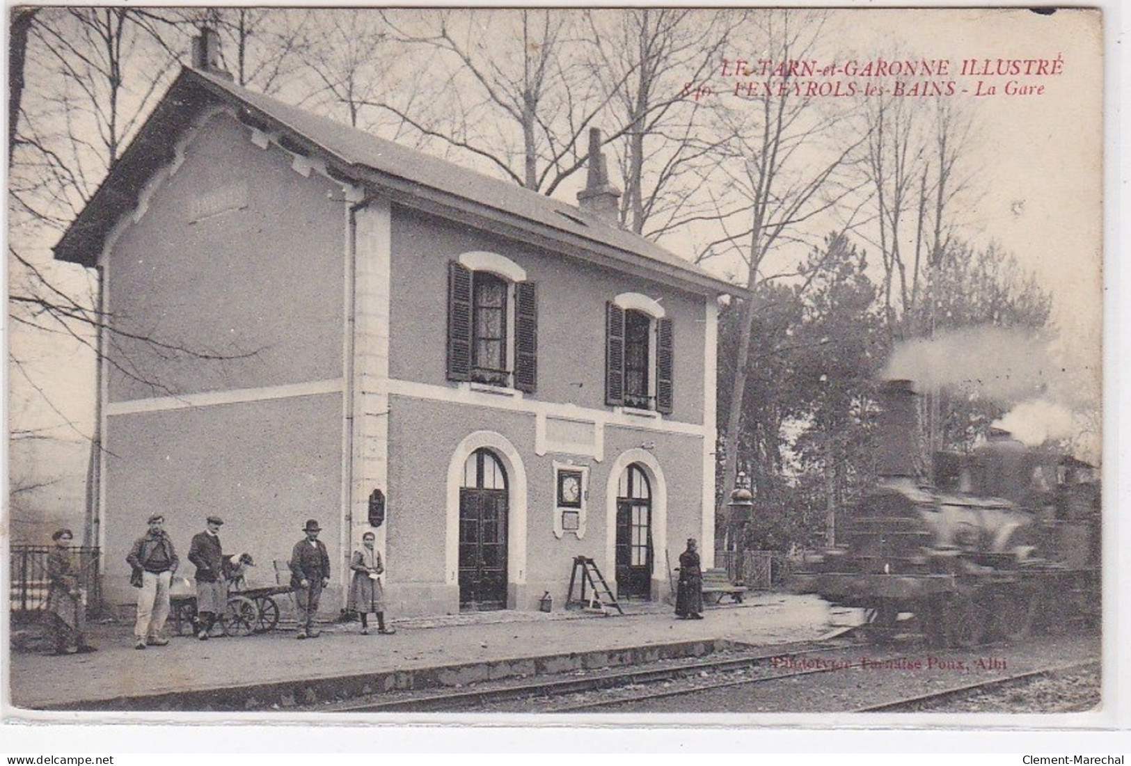 FENEYROLS Les BAINS : La Gare - Bon état (traces) - Autres & Non Classés