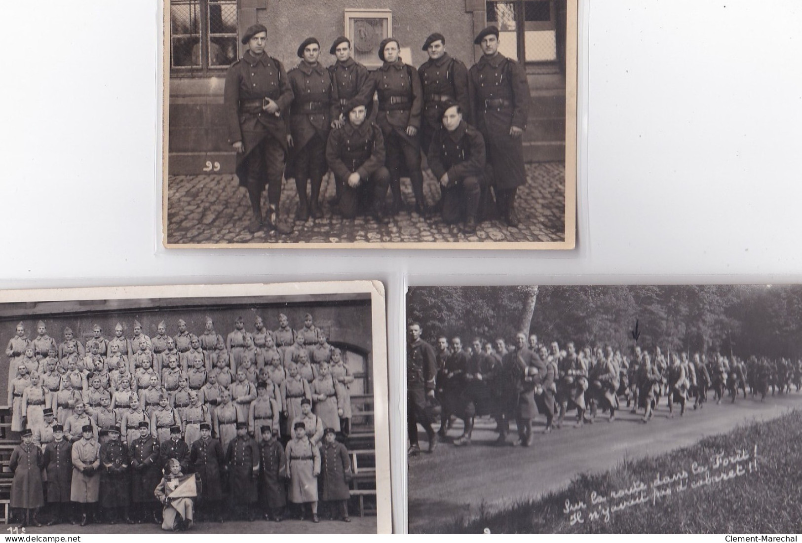 Excursion Au Gros Chêne - SESSENHEIM : Lot De 6 Cartes Photo (militaires - Compagnie Forestière - Bois) - Très Bon état - Autres & Non Classés