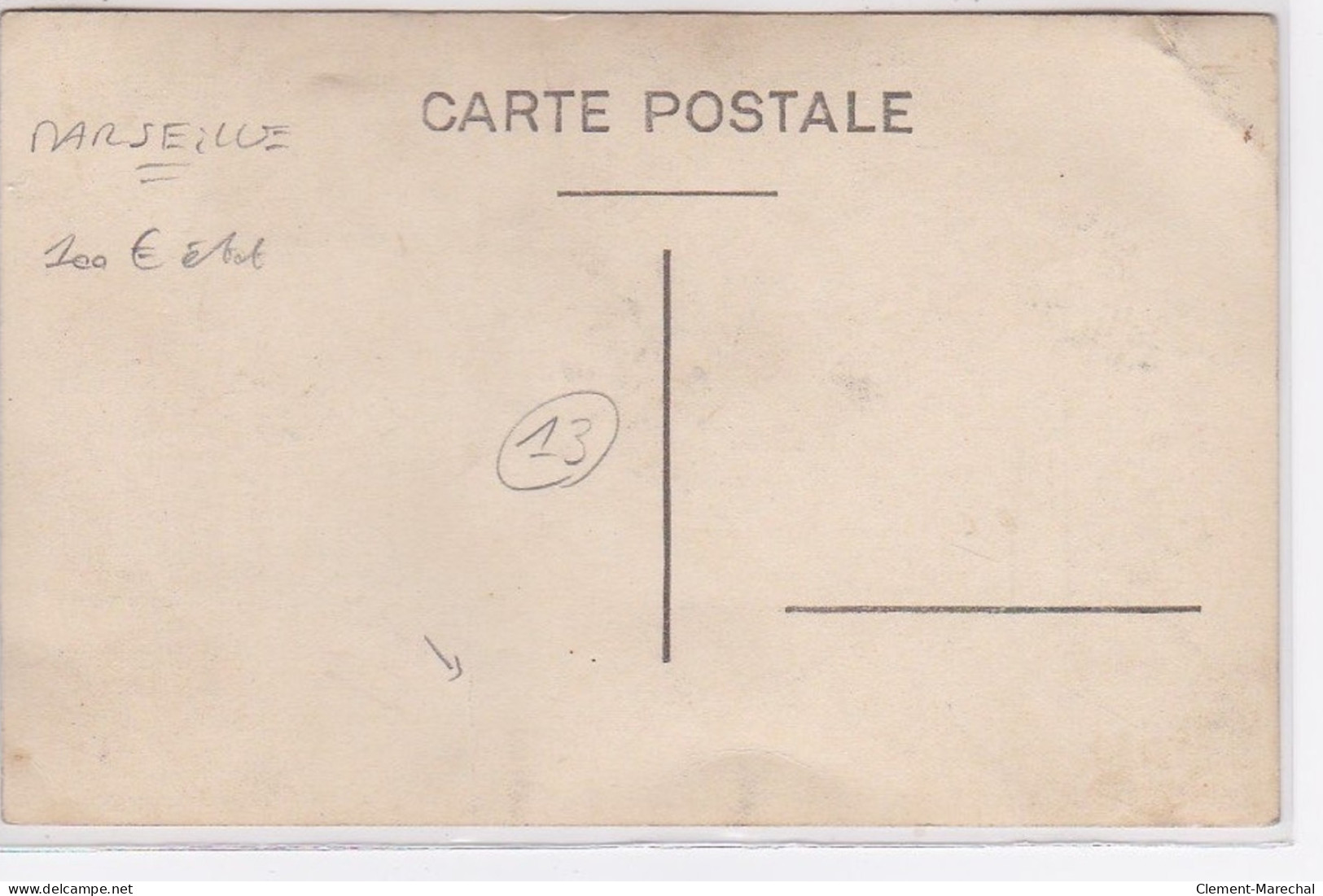 MARSEILLE : Carte Photo Du Tabac A L'angle De La Rue Bugeau - état (un Léger Pli) - Unclassified