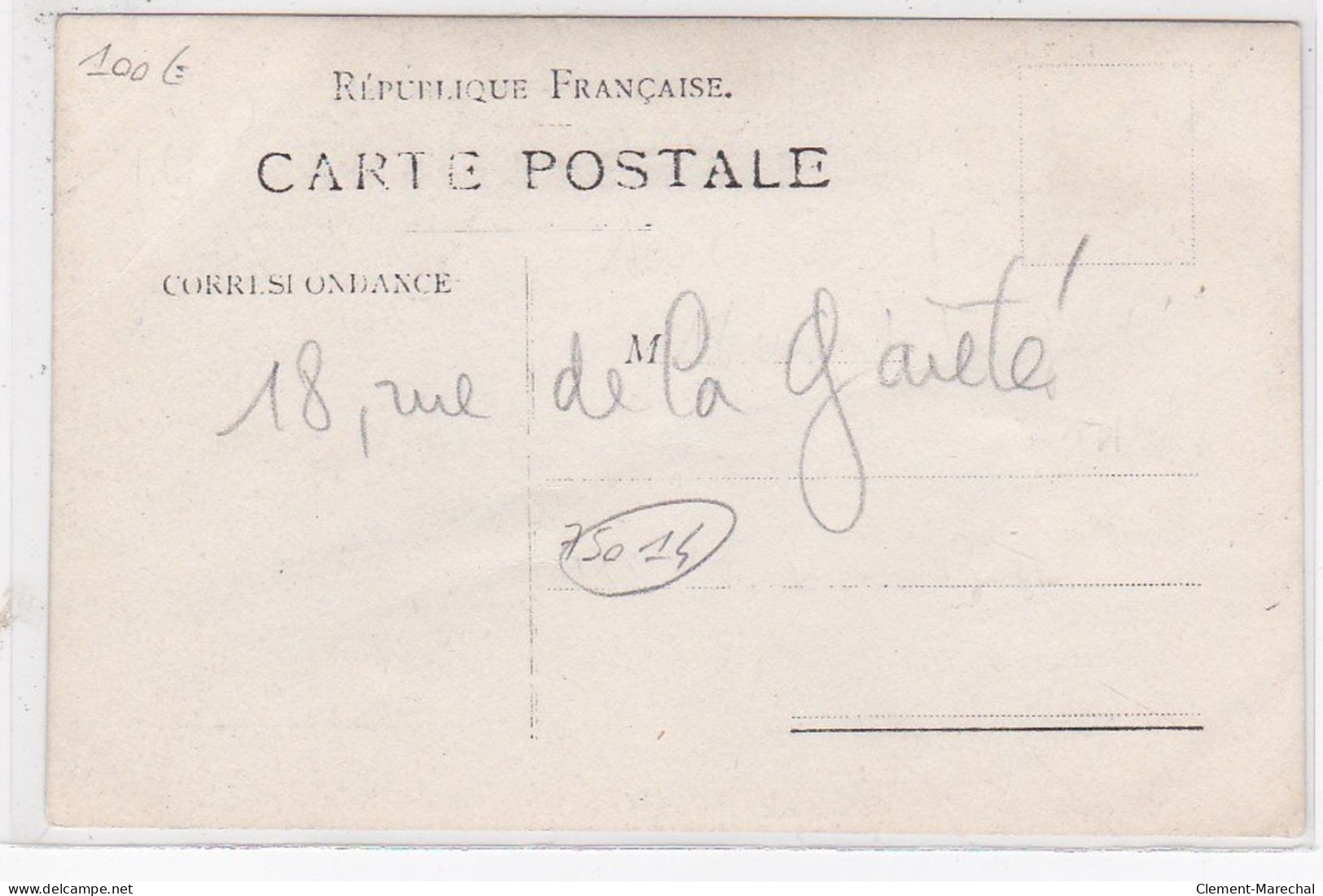 PARIS 14ème : Carte Photo D'une Boucherie Au 18 Rue De La Gaieté - Très Bon état - Distretto: 14