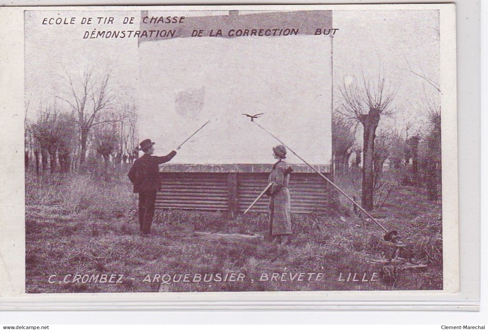 LILLE : Carte Postale Publicitaire Pour L'arquebusier CROMBEZ (armes - Chasse) - Très Bon état - Lille