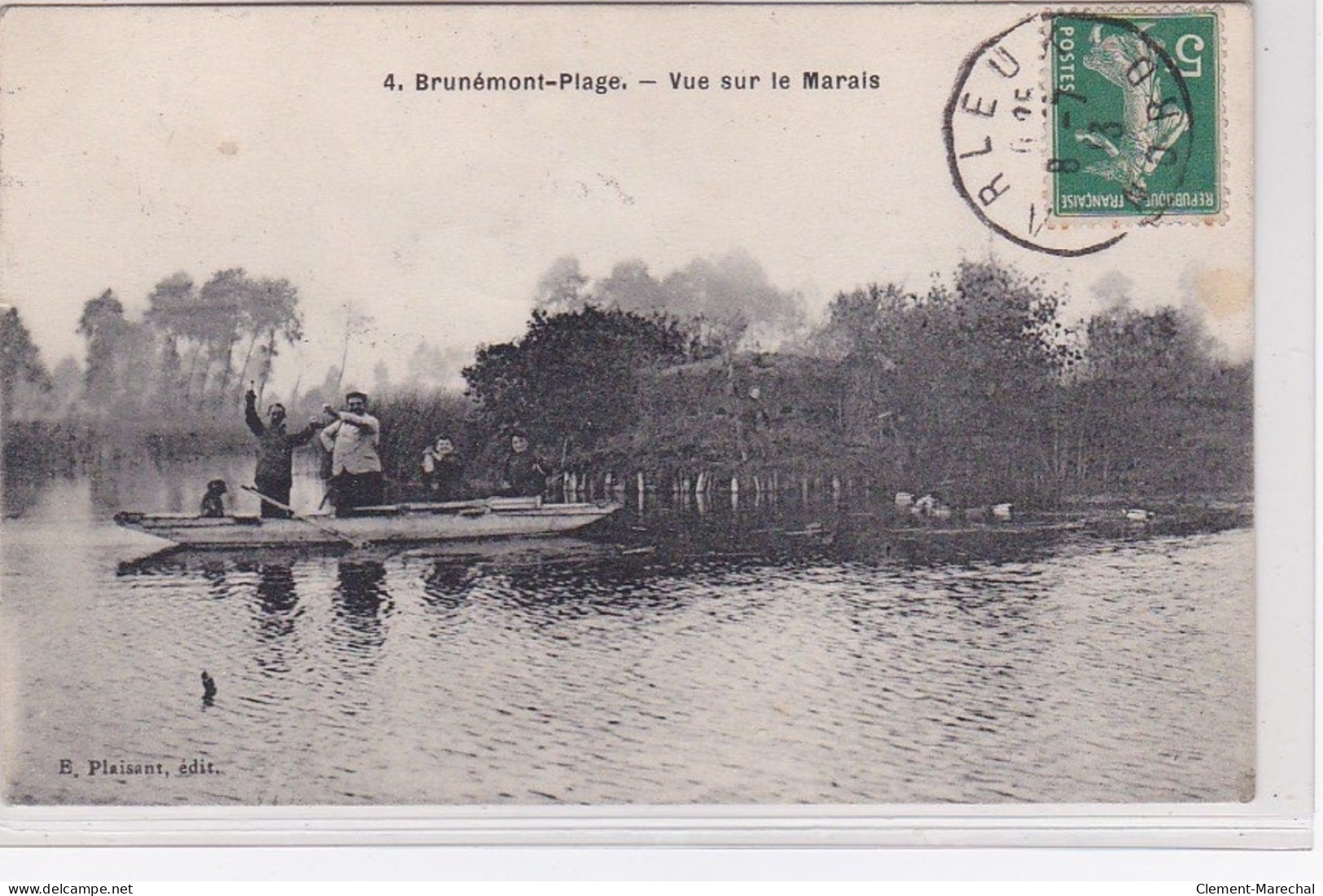 BRUNEMONT PLAGE : Vue Sur Le Marais (chasse) - Très Bon état - Sonstige & Ohne Zuordnung