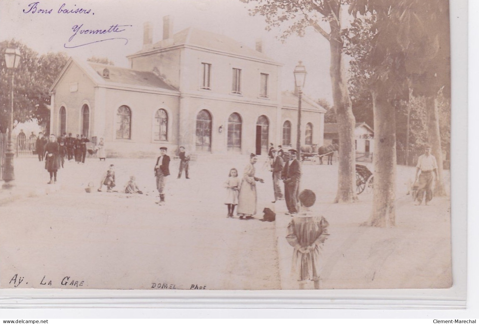 AY : Carte Photo De La Gare Vers 1903 - Très Bon état - Ay En Champagne