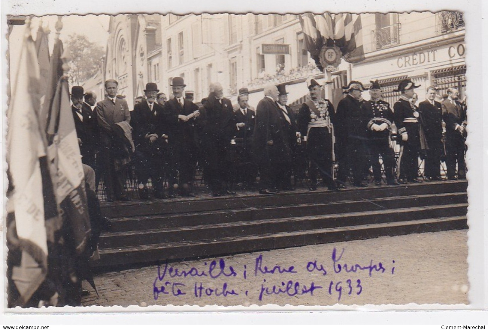 VERSAILLES : Carte Photo De La Revue Des Troupes Pendant La Fête Hoche En Juillet 1933 - Très Bon état - Versailles