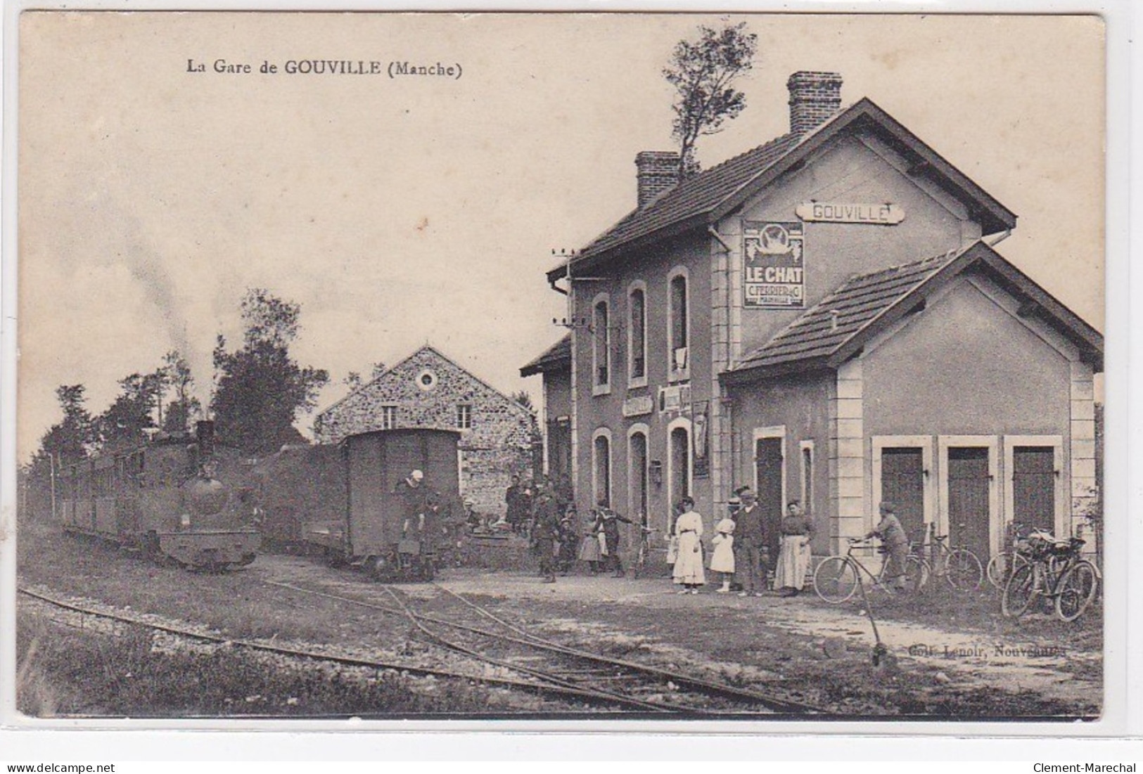 GOUVILLE : La Gare (chemin De Fer) - Très Bon état - Sonstige & Ohne Zuordnung