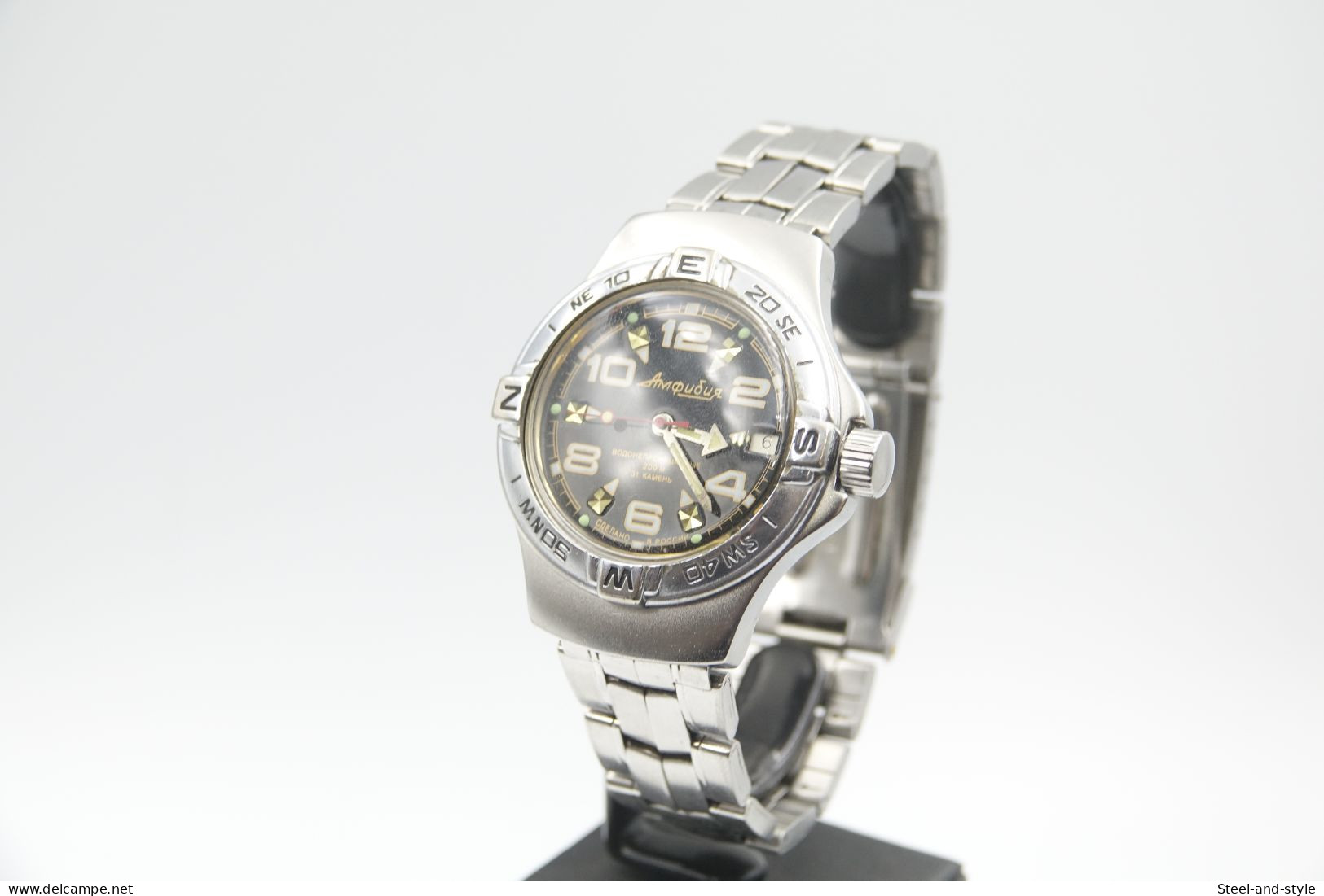 Watches : VOSTOK AUTOMATIC Amphibian Classic 060640 1980'S - Original - Running - Excelent Condition - Military USSR - Montres Modernes