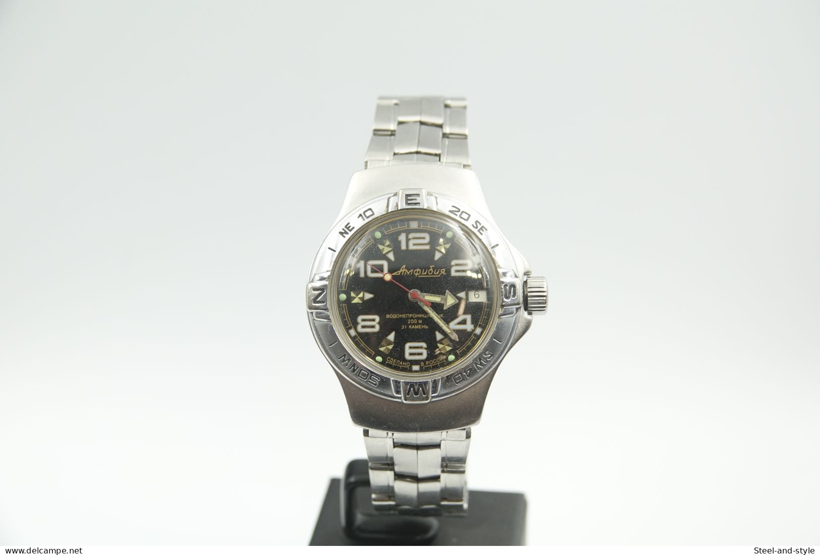 Watches : VOSTOK AUTOMATIC Amphibian Classic 060640 1980'S - Original - Running - Excelent Condition - Military USSR - Watches: Modern