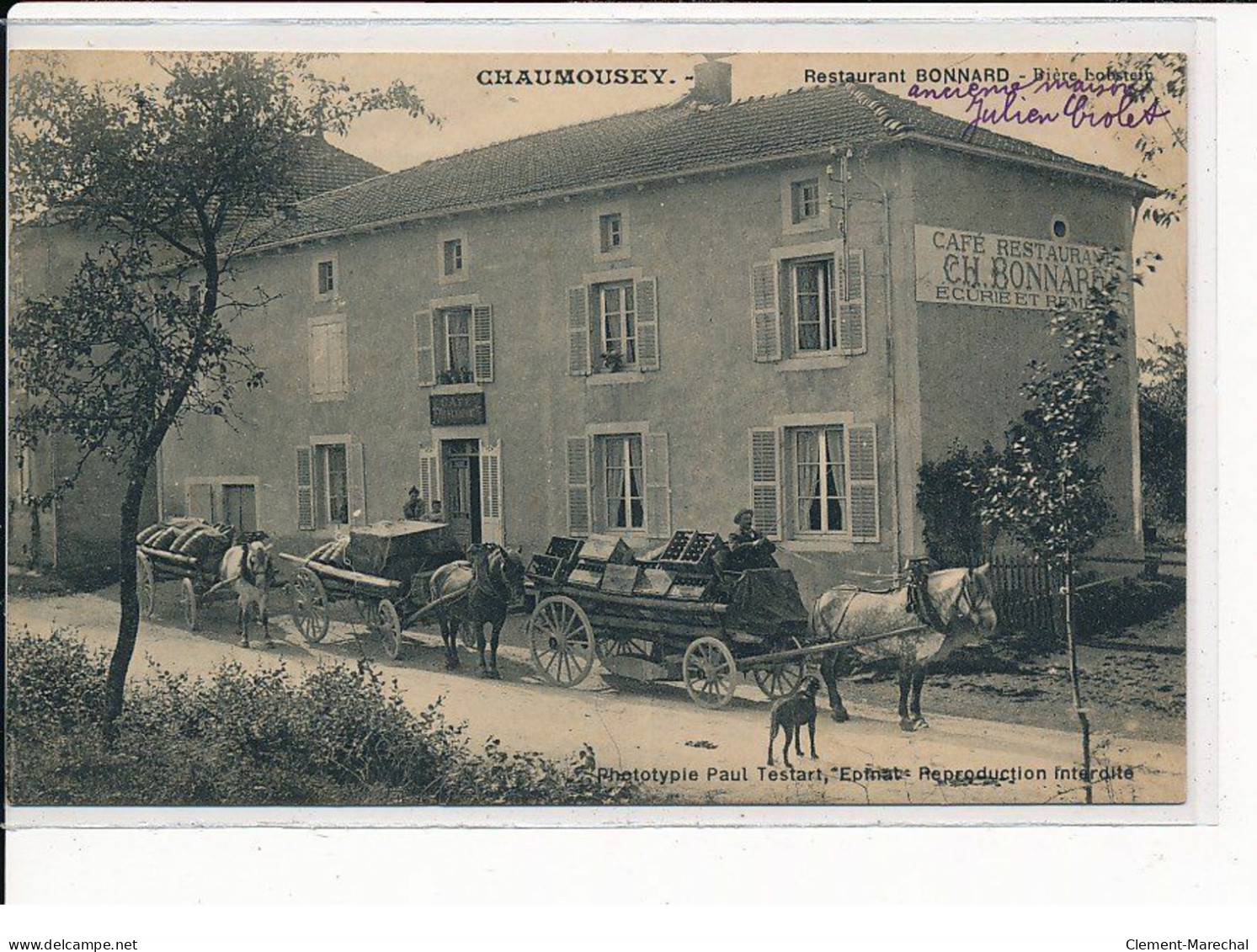 CHAUMOUSEY : Restaurant BONNARD, Bière - Très Bon état - Autres & Non Classés