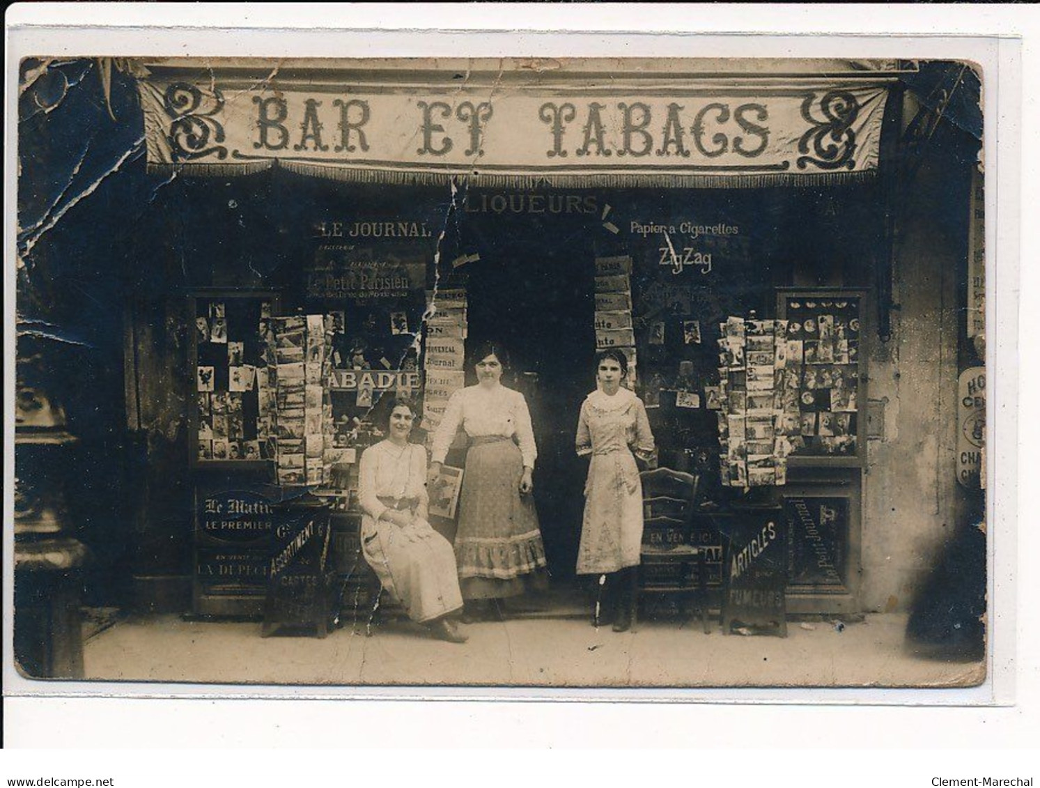 AVIGNON : 1911-1912, Bar Tabac - état - Avignon