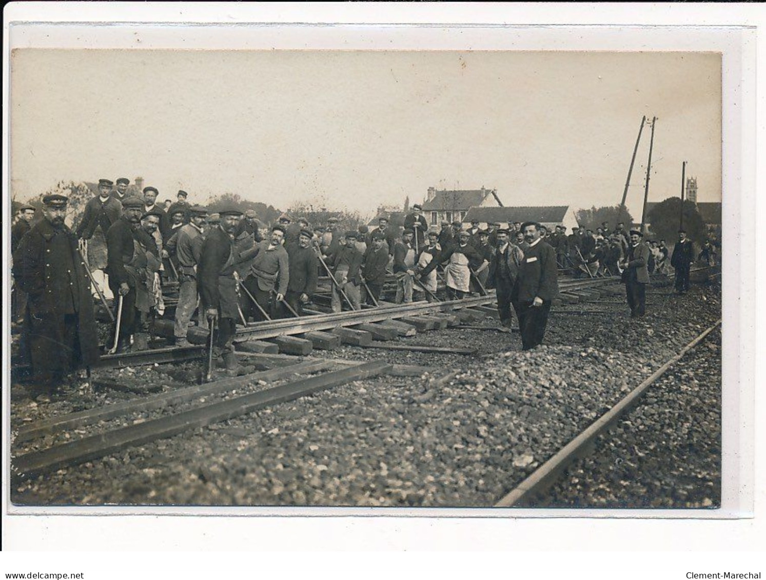 THOMERY : Chantier, Chemin De Fer, Photo AUBINEAU - Très Bon état - Autres & Non Classés