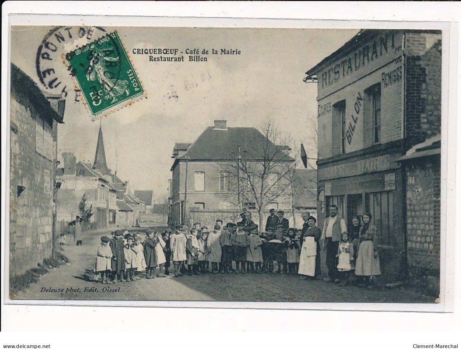 CRIQUEBOEUF : Café De La Mairie, Restaurant Billon - Très Bon état - Sonstige & Ohne Zuordnung