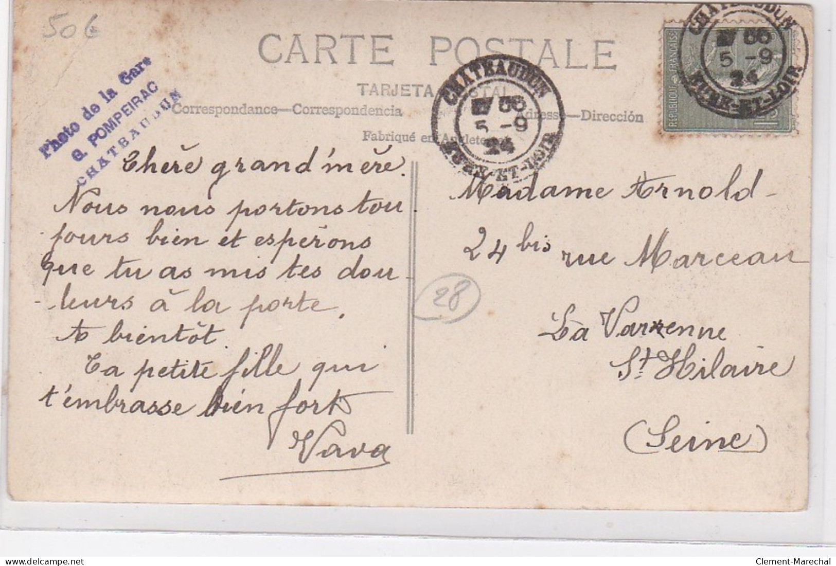CHATEAUDUN : Carte Photo Du Concours Hippique En 1924 - Très Bon état - Chateaudun