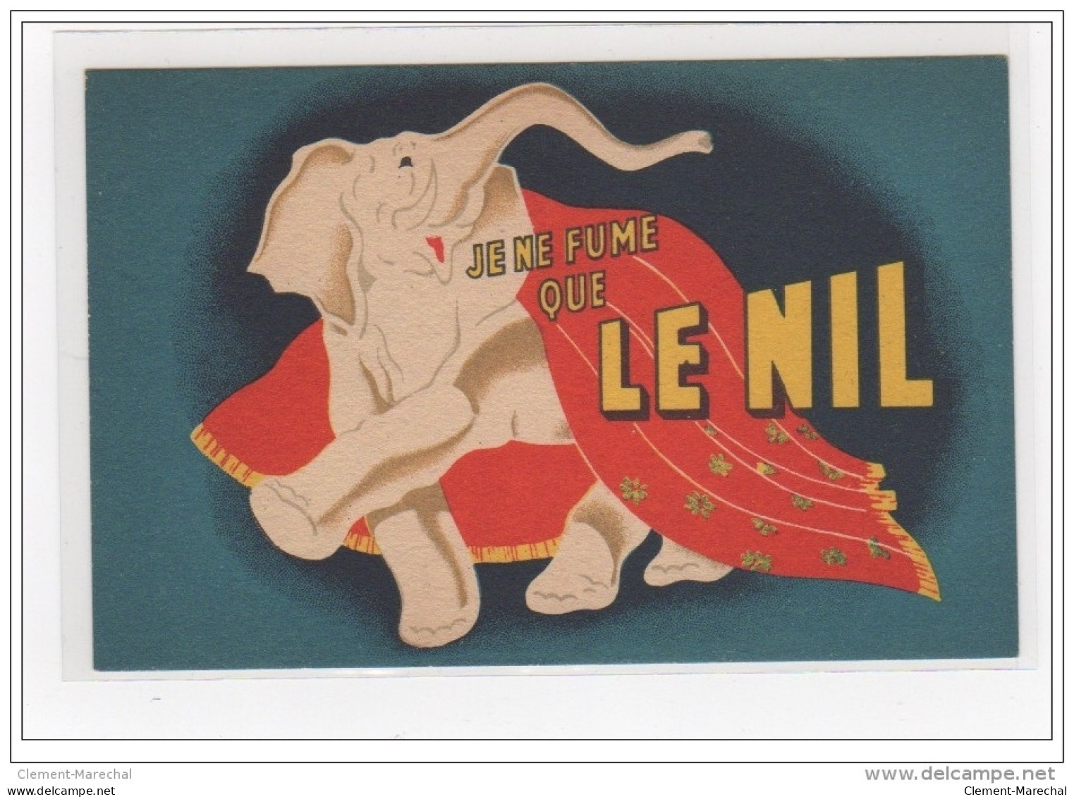 CAPPIELLO Leonetto : Carte Postale Publicitaire Pour Le Papier A Cigarette "Le Nil" (rare En Vert Foncé) - Très Bo - Cappiello