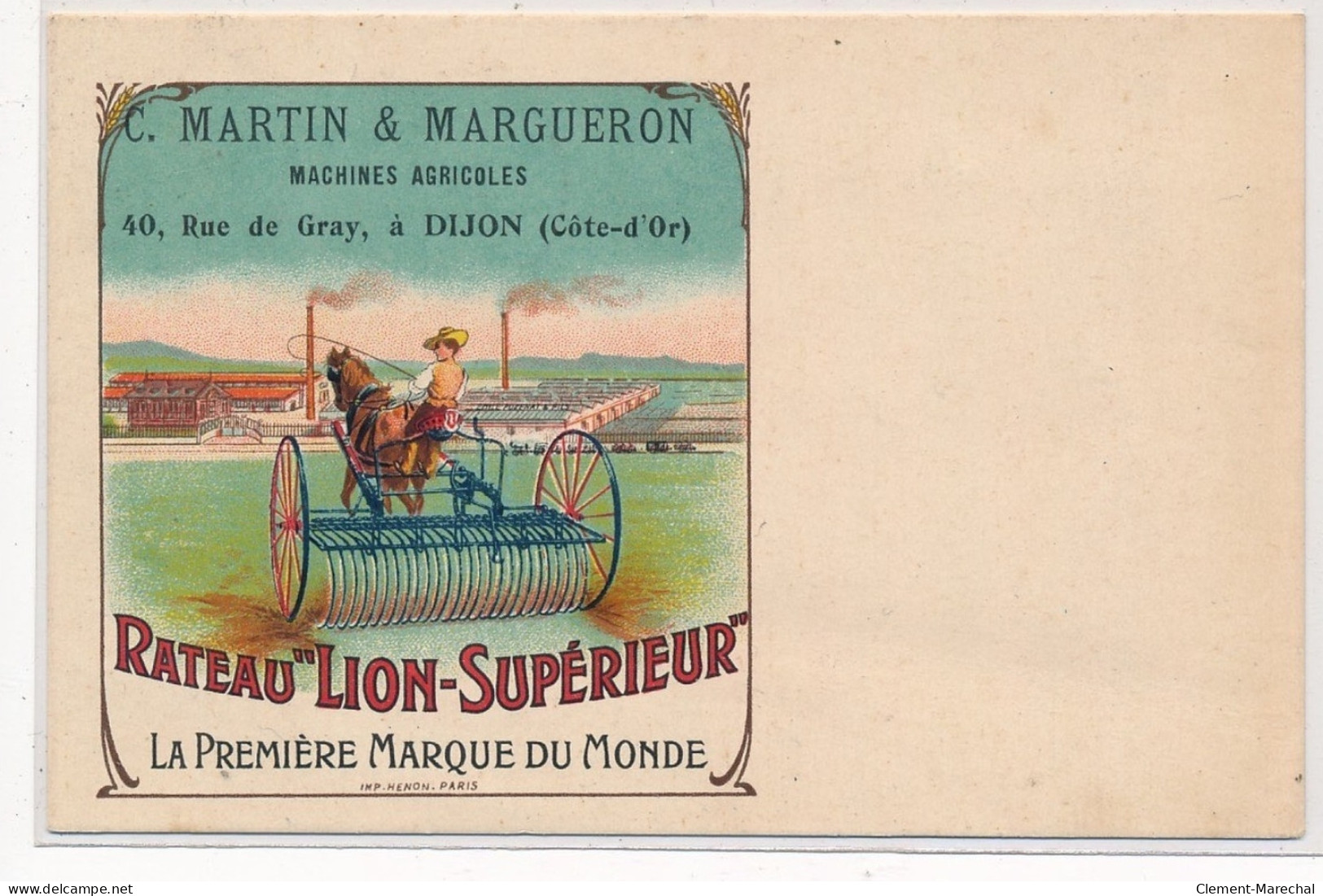 PUBLICITE : Rateau "lion-superieur" La Premiere Marque Du Monde - Tres Bon Etat - Publicidad