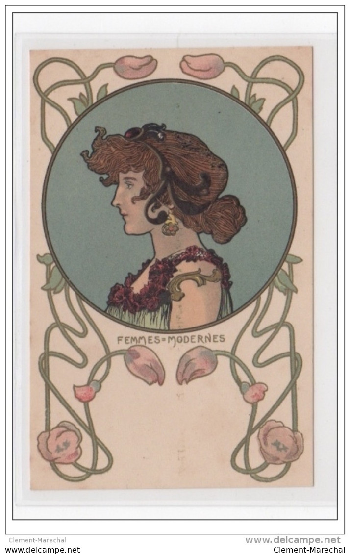 "Femmes Modernes" : Série De 6 Cartes Postales (illustrateur Non Signé Vers 1900) - Très Bon état - Voor 1900