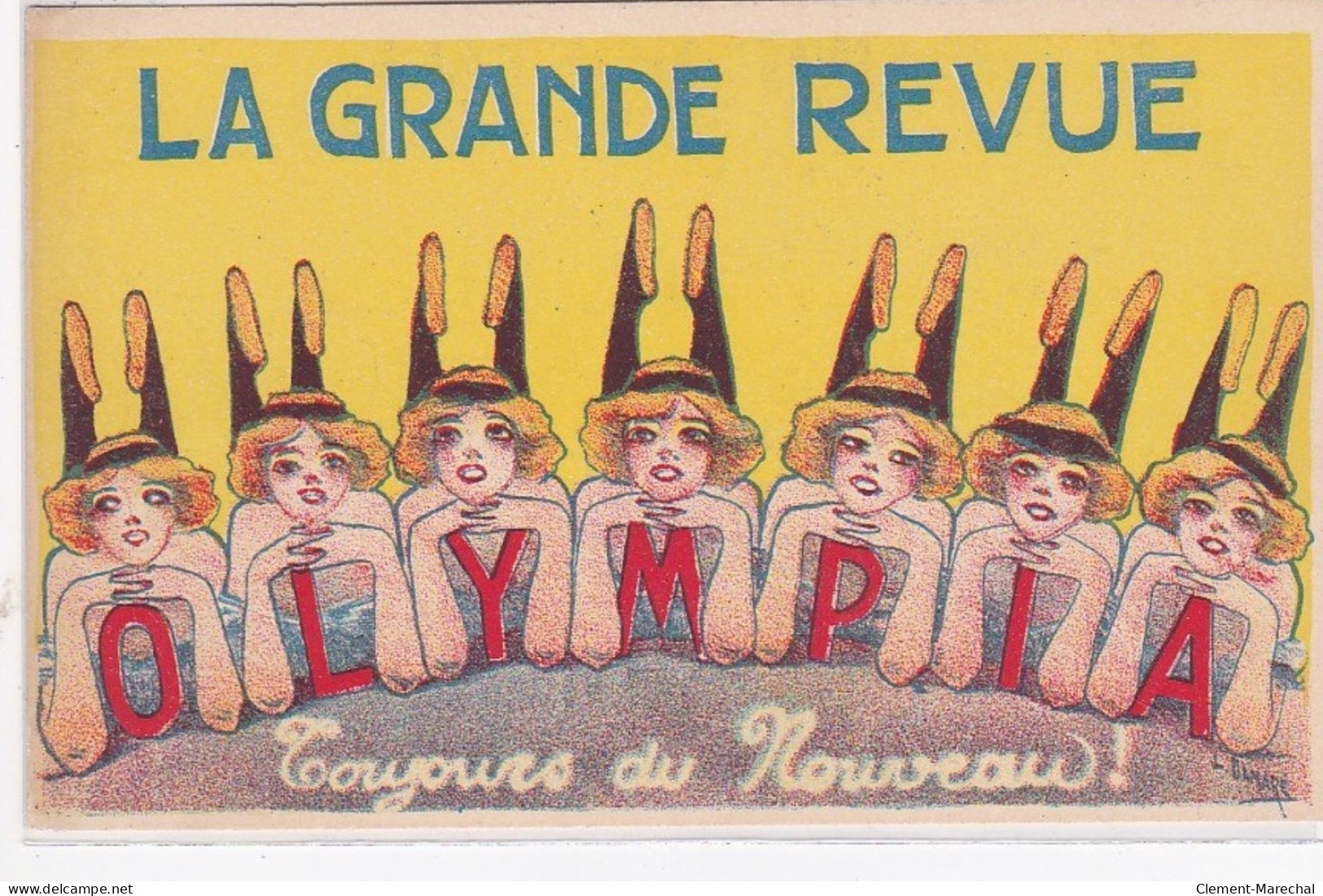 PUBLICITE : Théatre Apollo - L'OLYMPIA - La Grande Revue (cabaret) Illustrée Par DAMARE - Très Bon état - Advertising