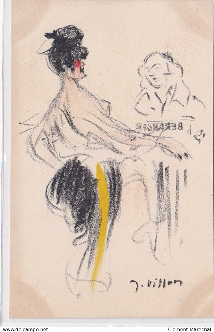 GALA HENRI MONNIER : Carte Postale Illustrée Par Jacques VILLON  - Bon état (légères Traces D'album) - Autres & Non Classés