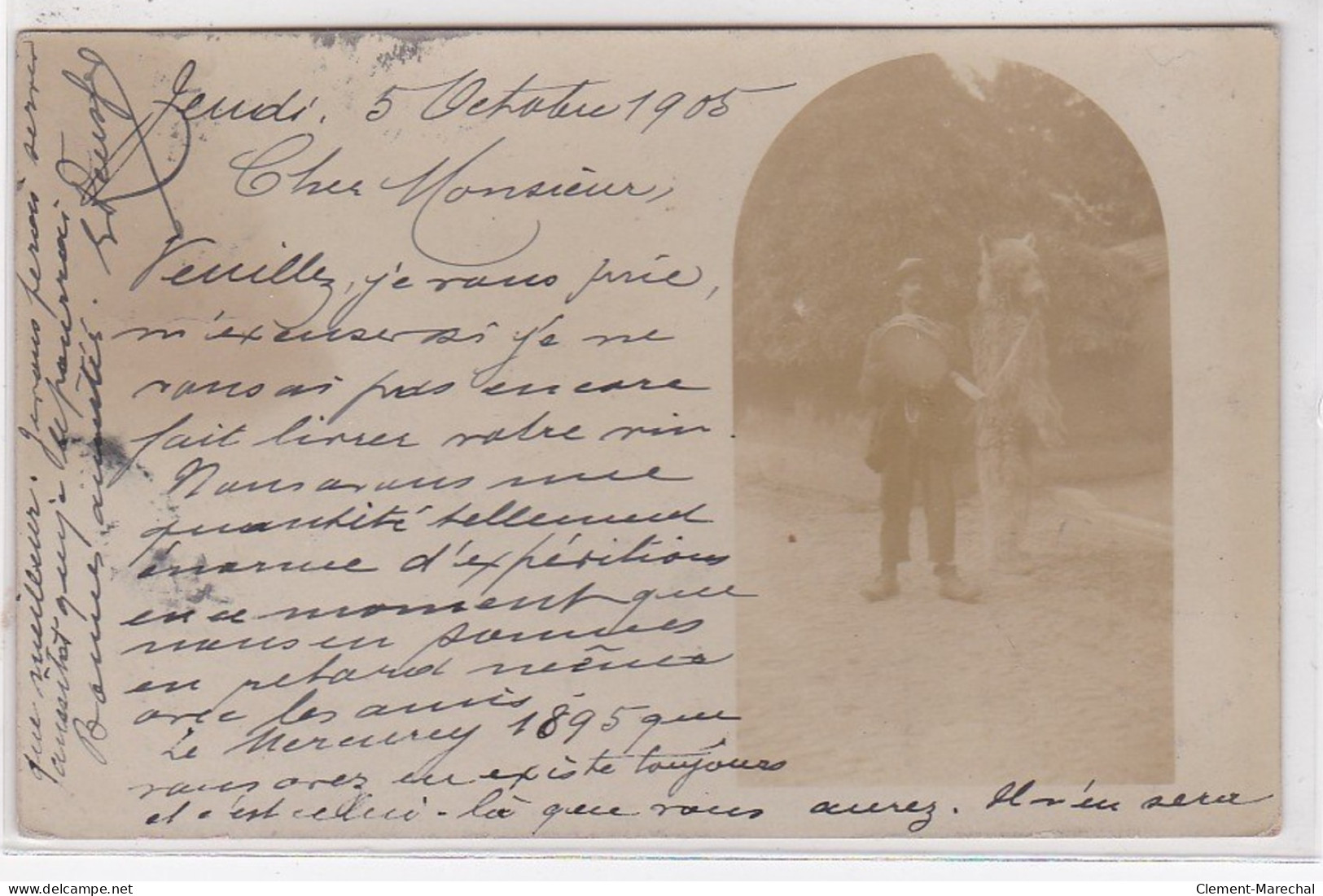 A LOCALISER (environs De DIJON) : Carte Photo D'un Montreur D'ours En 1905 - Très Bon état - Otros & Sin Clasificación