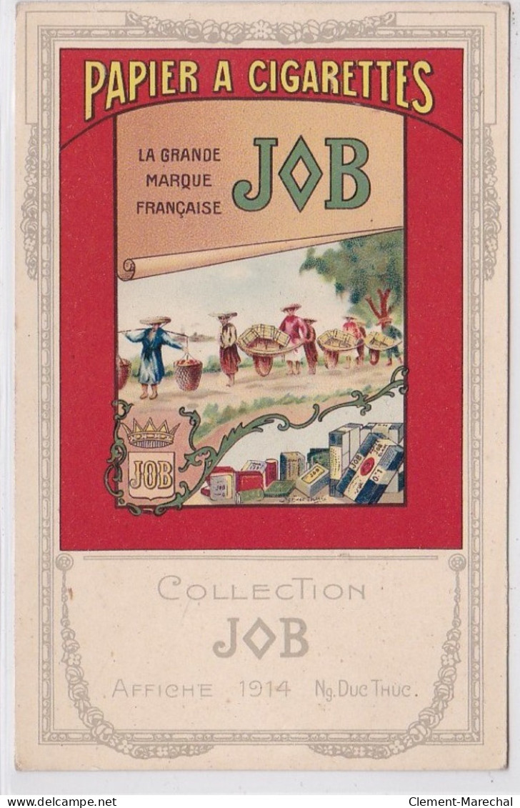 Collection JOB : Publicité Pour Le Papier A  Cigarettes - Carte Postale Illustrée Par Ng.Duc Thuc - Très Bon état - Otros & Sin Clasificación
