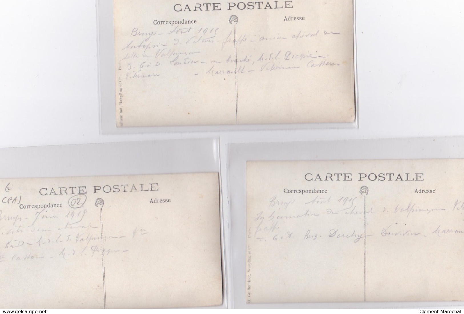 BRUYS : Lot De 7 Cartes Photo "autopsie D'un Cheval Mort Pendant La Première Guerre Mondiale (vétérinaire) Très Bon état - Sonstige & Ohne Zuordnung
