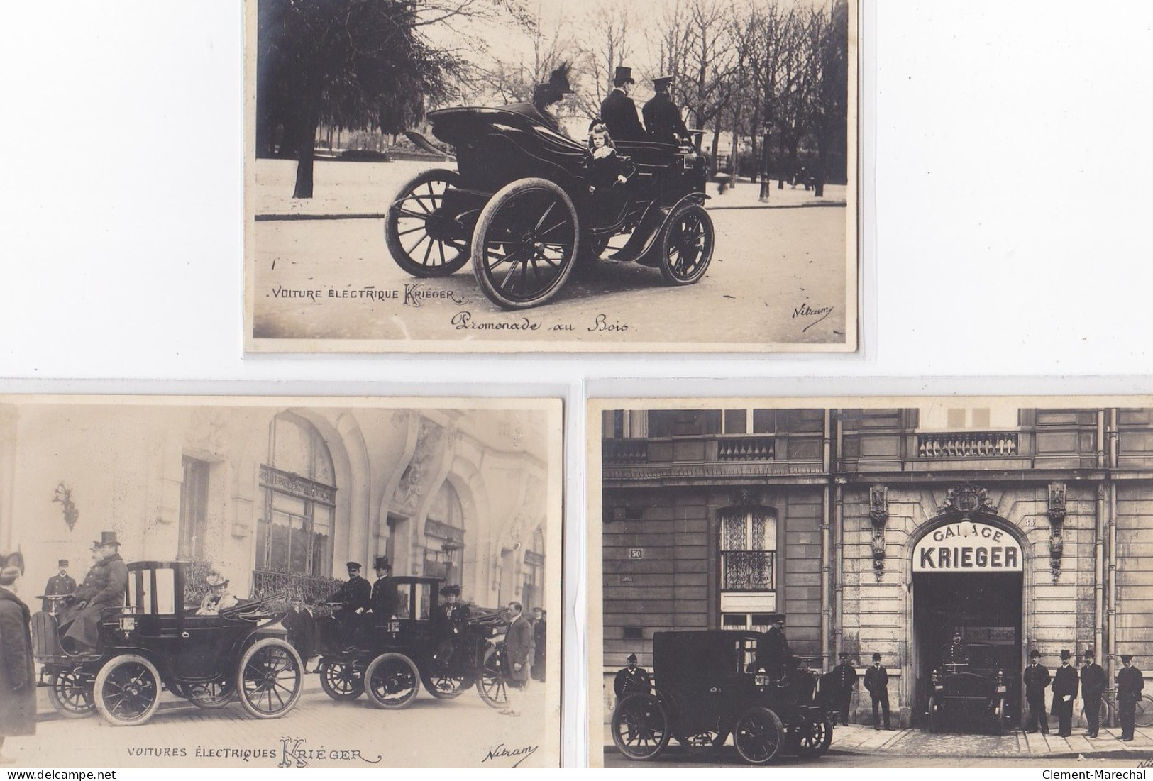 PARIS 8ème : Lot De 5 Cartes Postales Bromure Gare Et Voitures électriques KRIEGER - Très Bon état - Distrito: 08