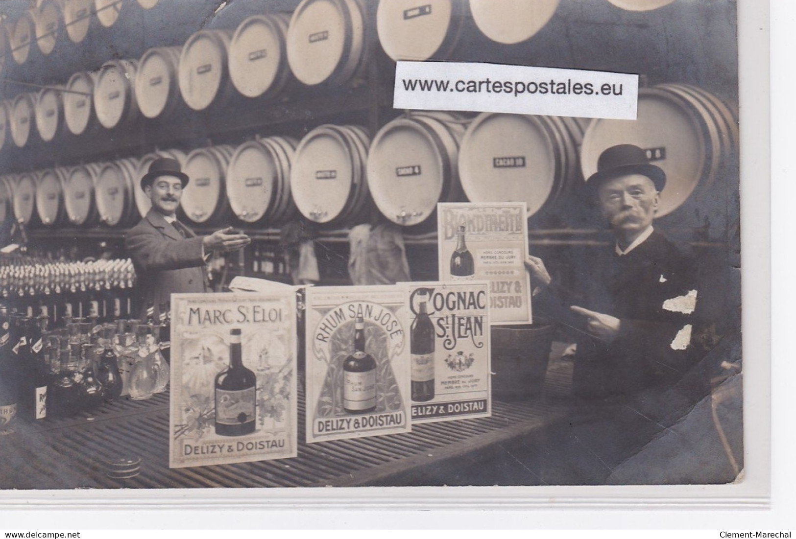 PANTIN : Carte Photo Des Entrepots DELIZY Et DOISTAU (alcool, Rhum, Cognac) - Bon état - Pantin