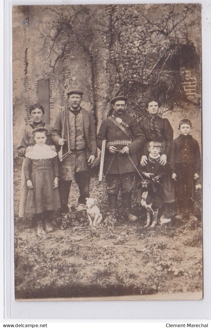 Chateau De VILLOTRAN : Carte Photo D'une Scène De Chasse (chasseurs) - Très Bon état - Andere & Zonder Classificatie