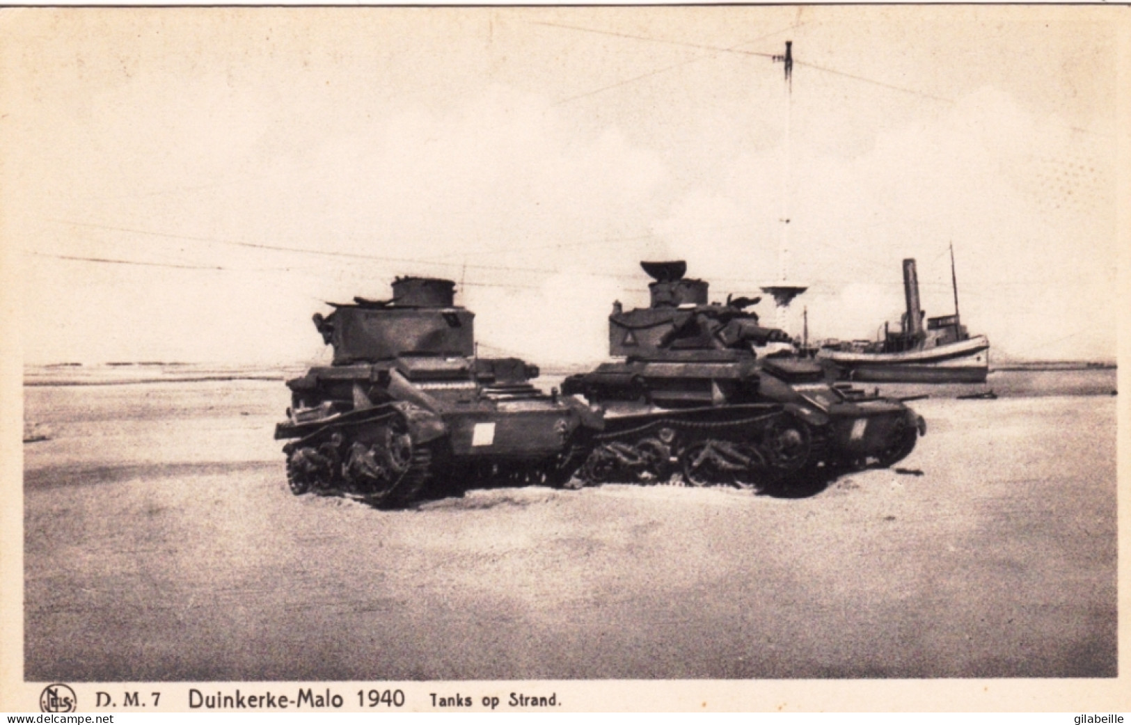 59 - DUNKERQUE - DUINKERKE - MALO - 1940 - Tanks Op Strand - Militaria - Dunkerque