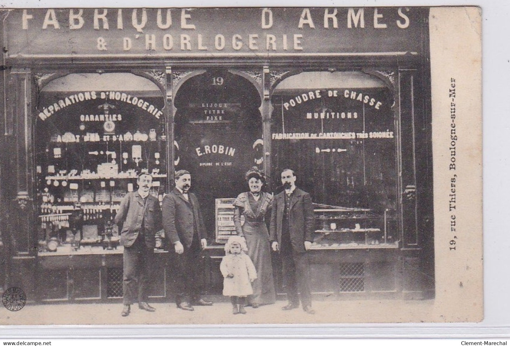 BOULOGNE SUR MER : Fabrique D'armes Et D'horlogerie ROBIN (chasse) - Bon état (un Petit Pli D'angle) - Boulogne Sur Mer