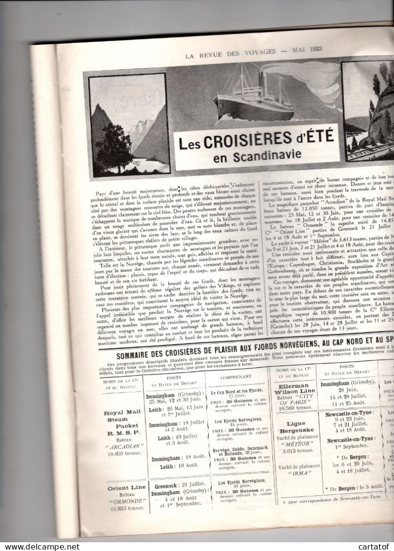 LA REVUE DES VOYAGES . Mai 1923 N° 5 . THOS COOK & SONS PARIS . Tourisme . ADELBODEN ET LE WILSTRUBEL - Tourismus