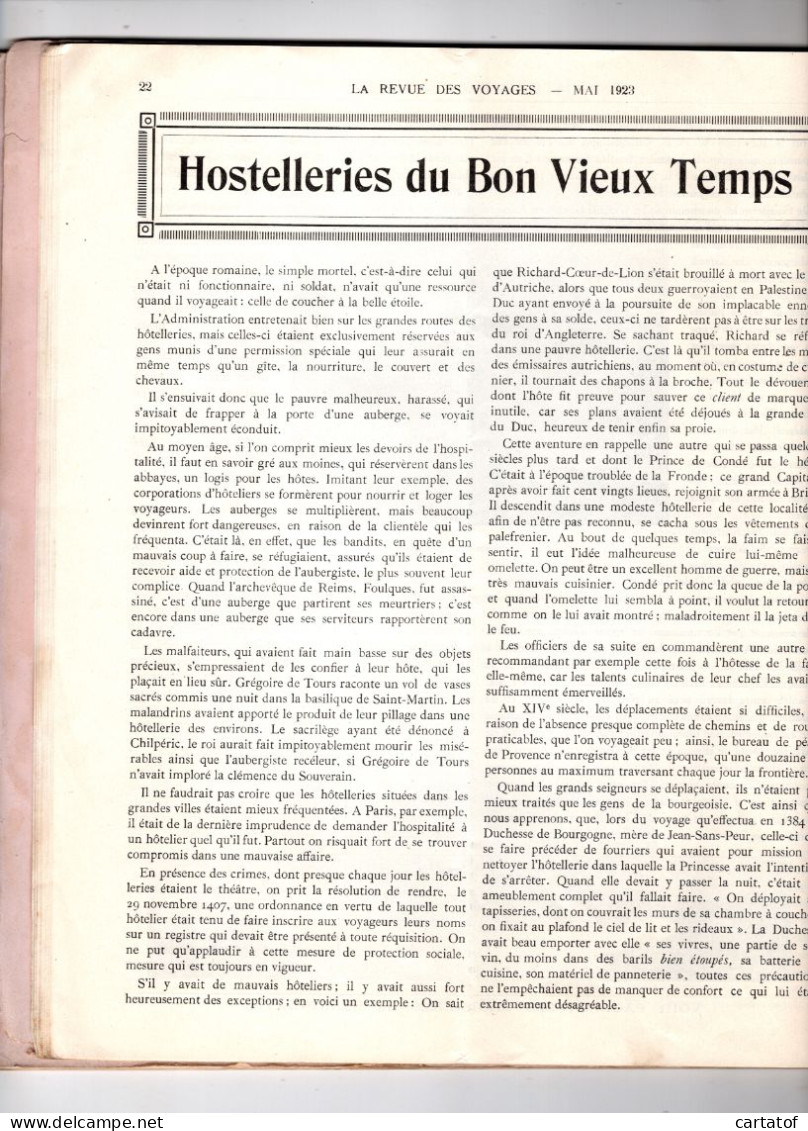LA REVUE DES VOYAGES . Mai 1923 N° 5 . THOS COOK & SONS PARIS . Tourisme . ADELBODEN ET LE WILSTRUBEL - Tourisme
