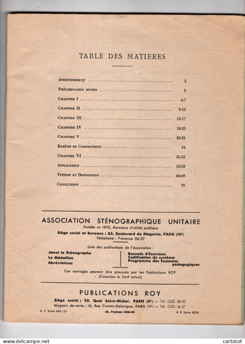 LA DACTYLOGRAPHIE METHODE DES DIX DOIGTS . Robert ROY 1947 . - Other & Unclassified