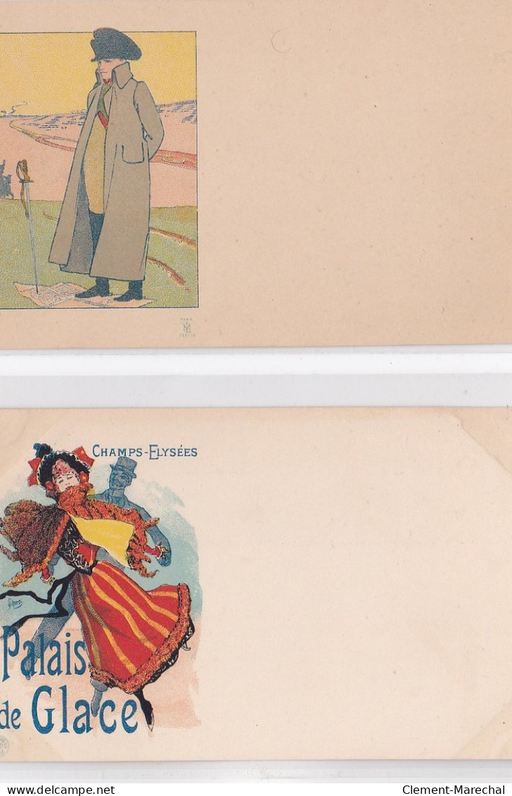 CINOS : lot de 33 cartes postales dont TOULOUSE LAUTREC, 2 cpa de Mucha (il en manque 2) - très bon état