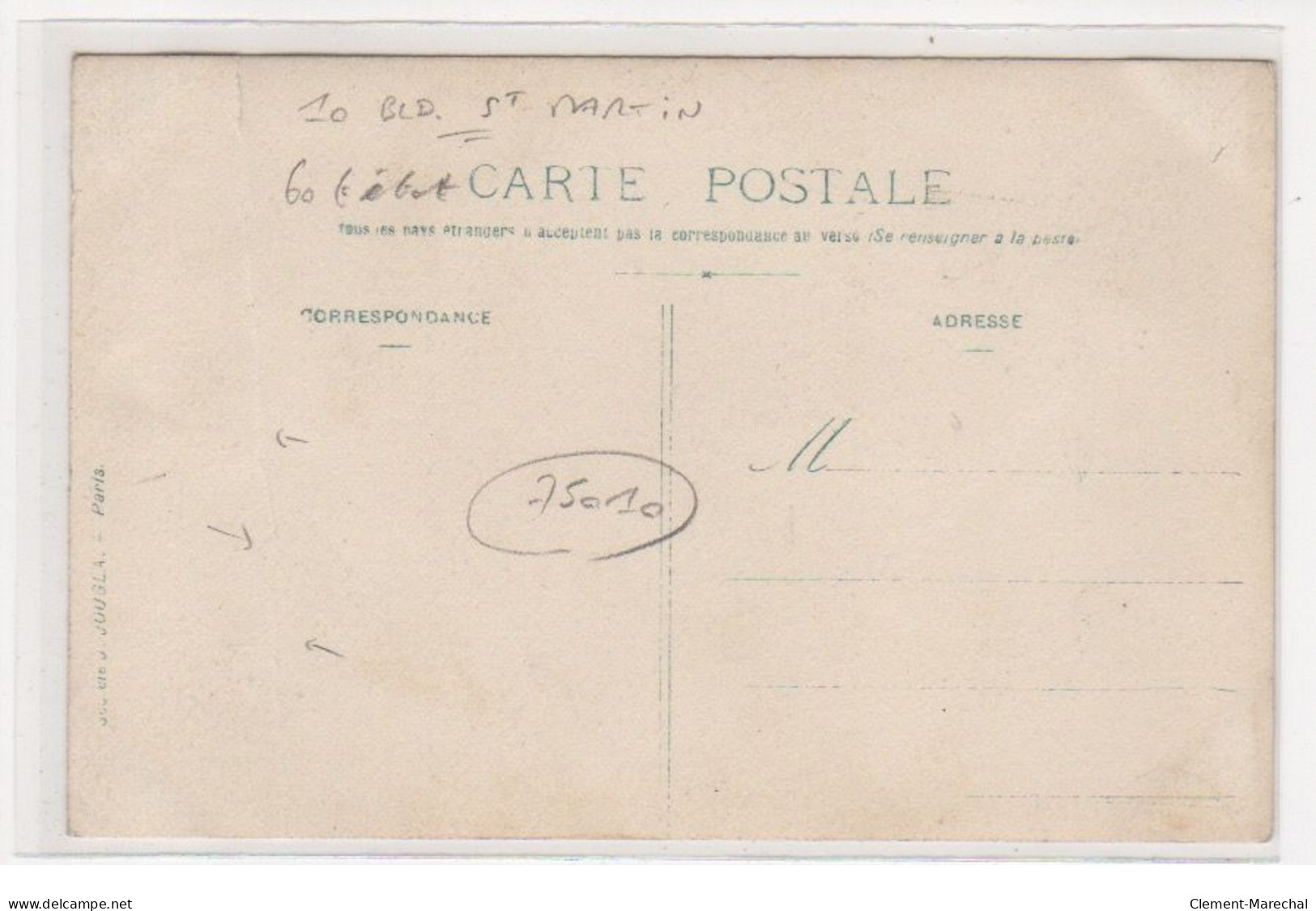 PARIS 10ème: Carte Photo De Conscrits Devant Brasserie Michel - Café Raeppel Au 10 Boulevard Saint Martin - état (pliée) - Distretto: 10