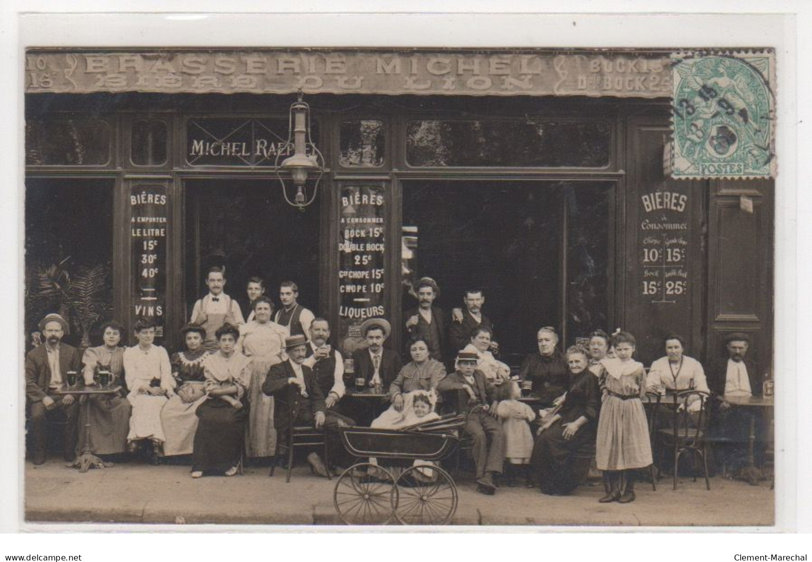 PARIS 10ème : Carte Photo De La Brasserie Michel - Café Restaurant Raeppel Au 10 Boulevard Saint Martin - Très Bon état - District 10