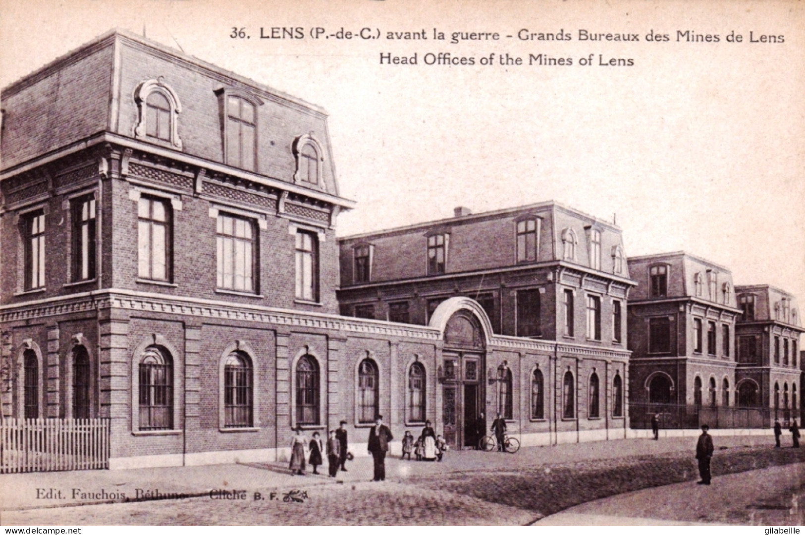 62 - Pas De Calais - LENS - Avant La Guerre - Grands Bureaux Des Mines De Lens - Lens